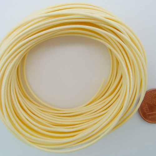 10 mètres fil crème nylon polyester ciré 1mm cordon lacet création bijoux déco
