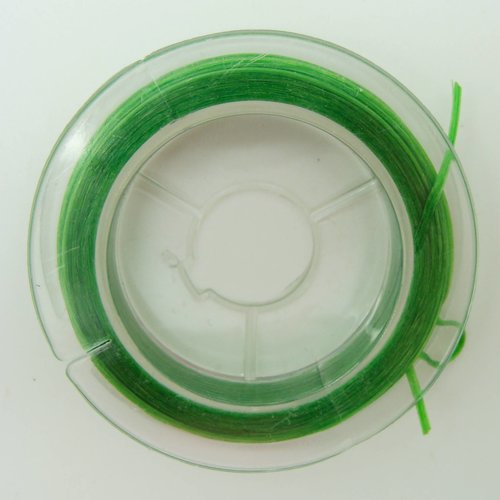 Fil elastique stretch 0,8mm 10m env vert multifibre 