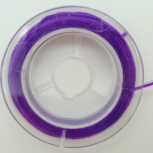 Fil elastique stretch 0,8mm 10m env violet multifibre 
