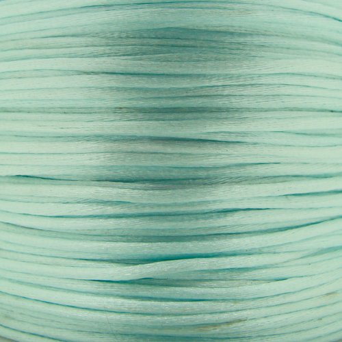 5 mètres queue de souris fil cordon satiné 1mm bleu clair