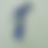 Pendentif croissant de lune blanc bleu foncé 60mm verre diy création bijoux