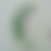 Pendentif croissant de lune blanc vert 60mm verre diy création bijoux