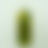 Pendentif rectangle vert 52mm verre avec motifs aléatoires et fond doré