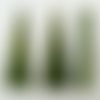 10 pendentifs supports bois vert triangle 40mm à décorer