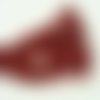 Fil echeveau 65m environ cordon coton cire 1mm rouge fonce