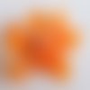 20 perles fleurs corolles 18mm orange clair acrylique nature création bijoux déco
