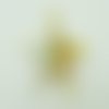 Pendentif etoile blanche touches dorées et multicolores 46mm verre diy création bijoux