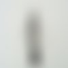 Pendentif torsade rayures transparent noir 65mm en verre lampwork