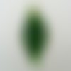 Pendentif goutte larme vert foncé et blanc 42mm verre diy création bijoux