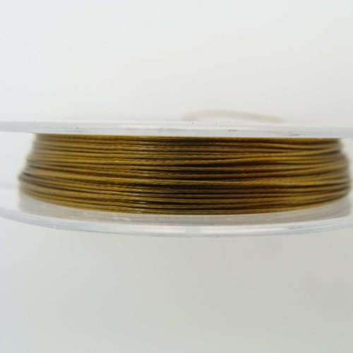 Fil câble 0,30mm marron vert bobine 10m fil gainé très fin