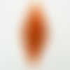 Pendentif feuille orange spirale dorée 64mm en verre lampwork