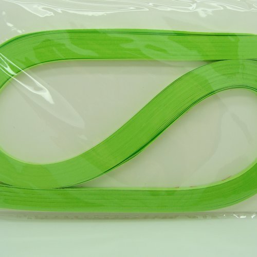 120 bandes de papiers 5mmx52cm quilling paperolles vert prairie