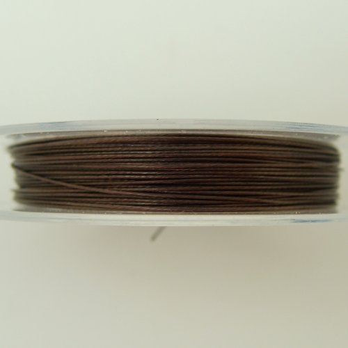 Fil câble 0,30mm marron foncé bobine 10m fil gainé très fin