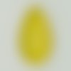 Mini-pendentif goutte 18mm jaune en verre dichroïque breloque