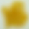 50 perles jaune foncé rondes 6mm verre simple aspect givre dépoli