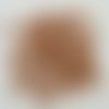 50 perles marron rondes 6mm verre simple aspect givre dépoli