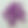 50 perles violet rondes 6mm verre simple aspect givre dépoli