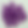 50 perles violet foncé rondes 6mm verre simple aspect givre dépoli