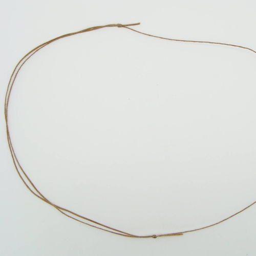 5 colliers marron fil cordon polyester ciré plat 1mm taille réglable par noeuds coulissants
