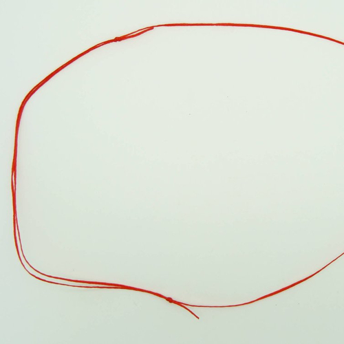 5 colliers rouges fil cordon polyester ciré plat 1mm taille réglable par noeuds coulissants