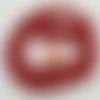 70 perles rouges rondelles abaques 8mm en verre facetté en fil