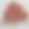 50 perles 8mm verre peint aspect nacré rondes vieux rose