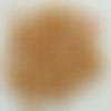 50 perles 8mm verre peint aspect nacré rondes marron doré