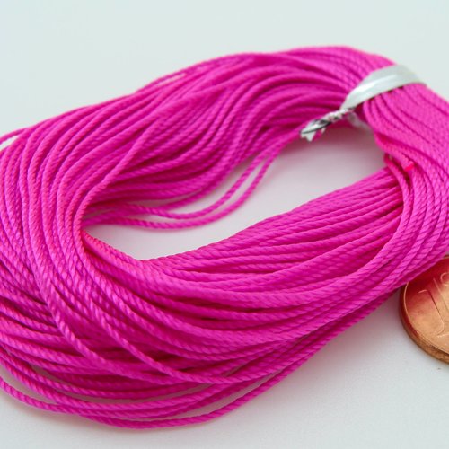 20 mètres fil rose violet 0,6mm cordon fin et solide