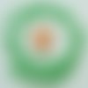95 perles vert transparent rondes 4,5mm verre simple peint en fil