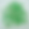 30 perles vert transparent rondes 10mm verre simple peint givrel