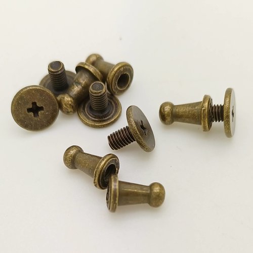 5 mini poignées droites 9mm métal couleur bronze fixation par vis cartonnage déco tiroir