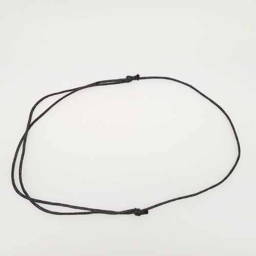 10 colliers noirs fil cordon coton ciré 1,5mm taille réglable par noeuds coulissants création bijoux