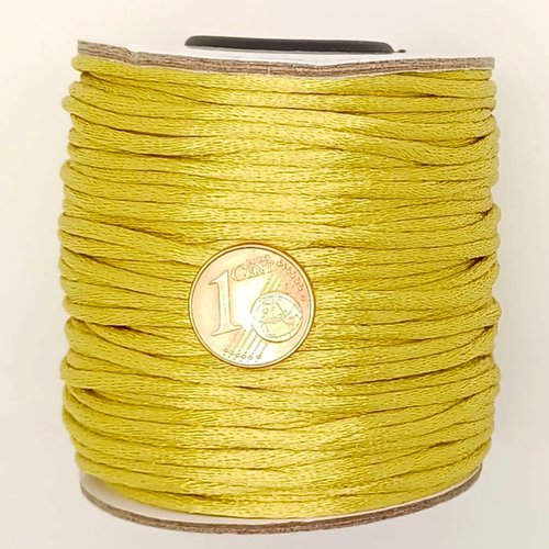 5 mètres queue de rat fil cordon satiné 2mm vieil or