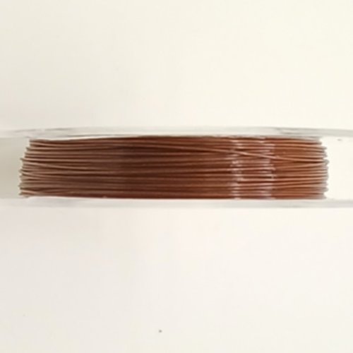 Fil câble 0,30mm marron bobine 10m fil gainé très fin