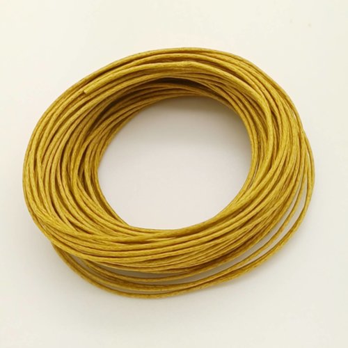 Fil cordon coton ciré 0,7mm marron clair echeveau 10m fin et solide