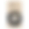 Lanière de sac bandoulière miyako en cuir pré-percée - noir - 125x1,5cm