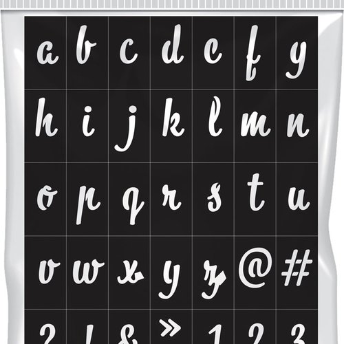 Pochoir alphabet moderne - adhésif et repositionnable