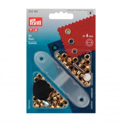 Oeillets prym 4mm + outil - doré