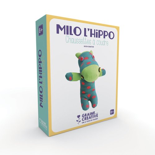 Kit coudre avec des chaussettes - milo l'hippo