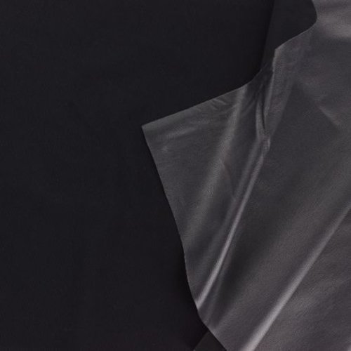 Tissu pul imperméable noir - polyester recyclé - oeko-tex