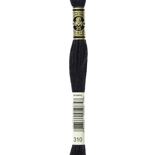 Mouliné spécial dmc - 117 mc - couleur 310 noir - oeko-tex