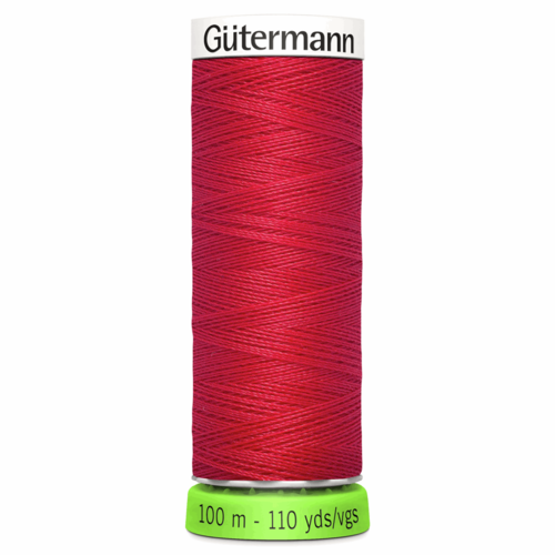 Fil gütermann en polyester recyclé 100 m - pet - rouge 156