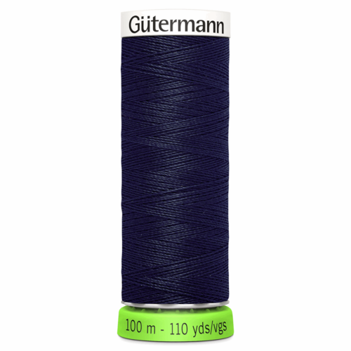 Fil gütermann en polyester recyclé 100 m - pet - bleu marine 339