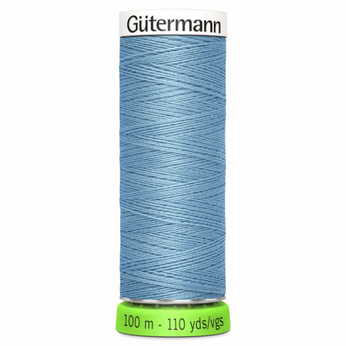 Fil gütermann en polyester recyclé 100 m - pet - bleu clair 143