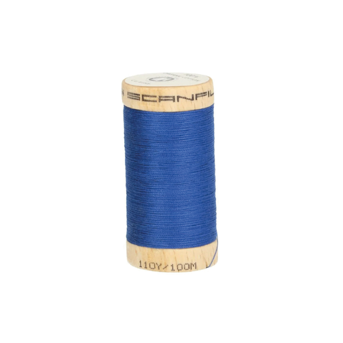 Fil coton bio 100m - scanfil - 4817 bleu roi