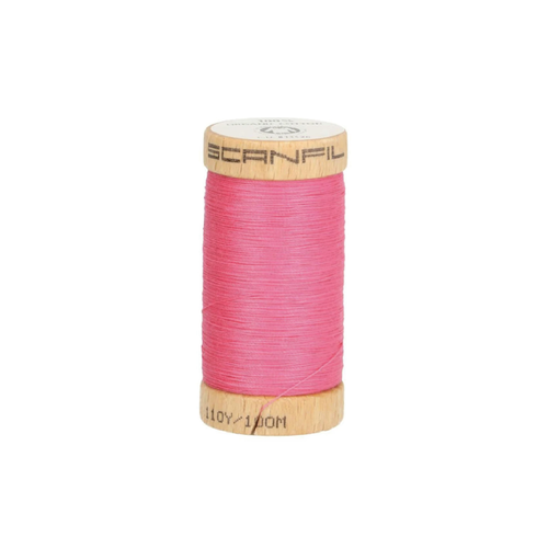Fil coton bio 100m - scanfil - 4810 rose moyen