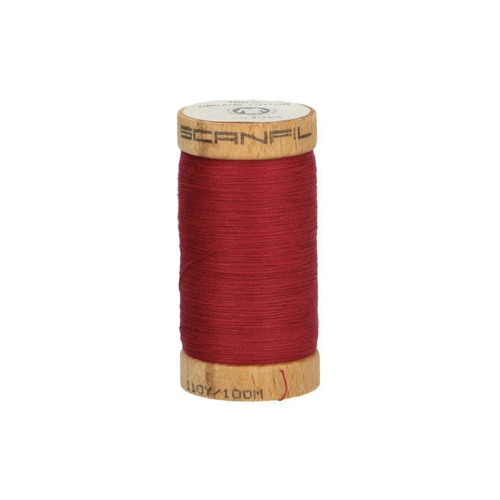 Fil coton bio 100m - scanfil - 4806 rouge bordeaux