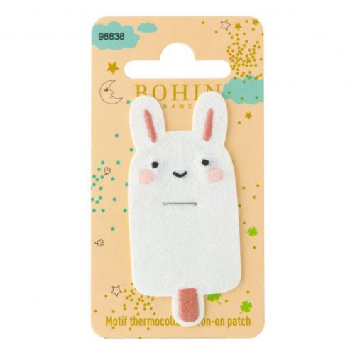 Ecusson thermocollant 6x3.3cm lapin