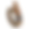Lanière de sac bandoulière miyako en cuir pré-percée - camel - 125x1,5cm