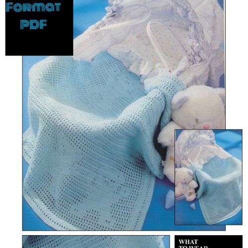 Modèles couverture pour bébé  ,dentelle coton au crochet